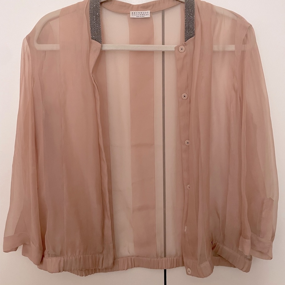 Brunello Cucinelli sheer blouse